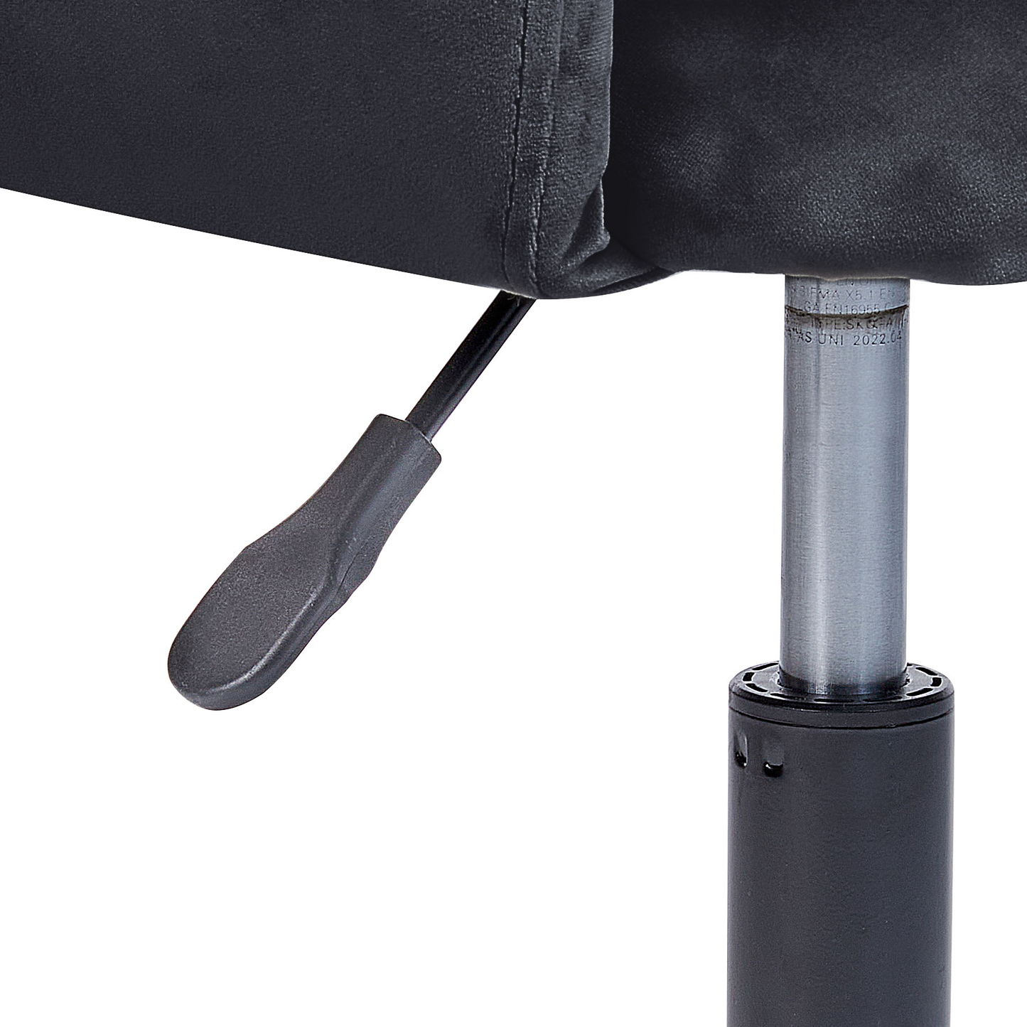 Bürostuhl drehbar SANILAC Samtstoff Schwarz