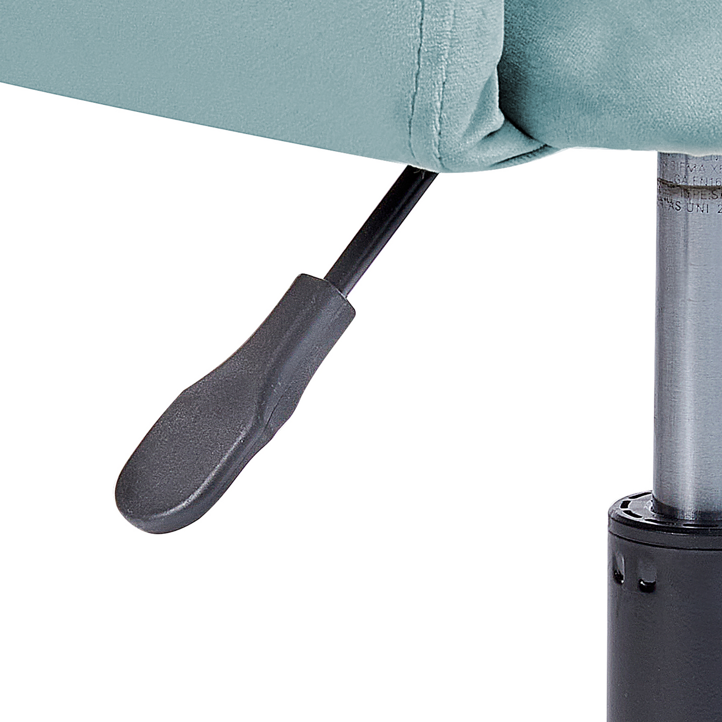 Bürostuhl Samtstoff hellblau höhenverstellbar SANILAC