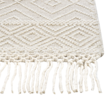 Teppich Wolle beige 160 x 230 cm geometrisches Muster DARENDE