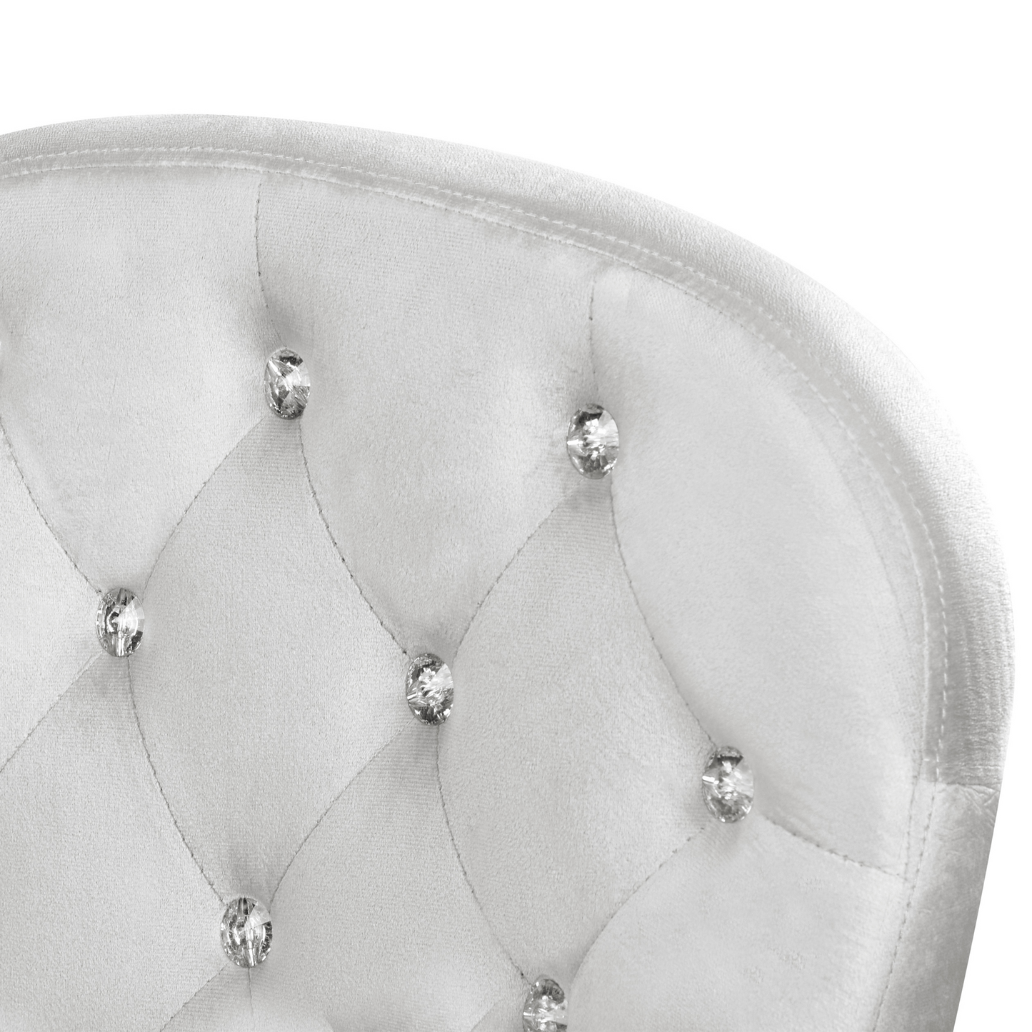 Bürostuhl drehbar PRINCESS Samtstoff Hellgrau