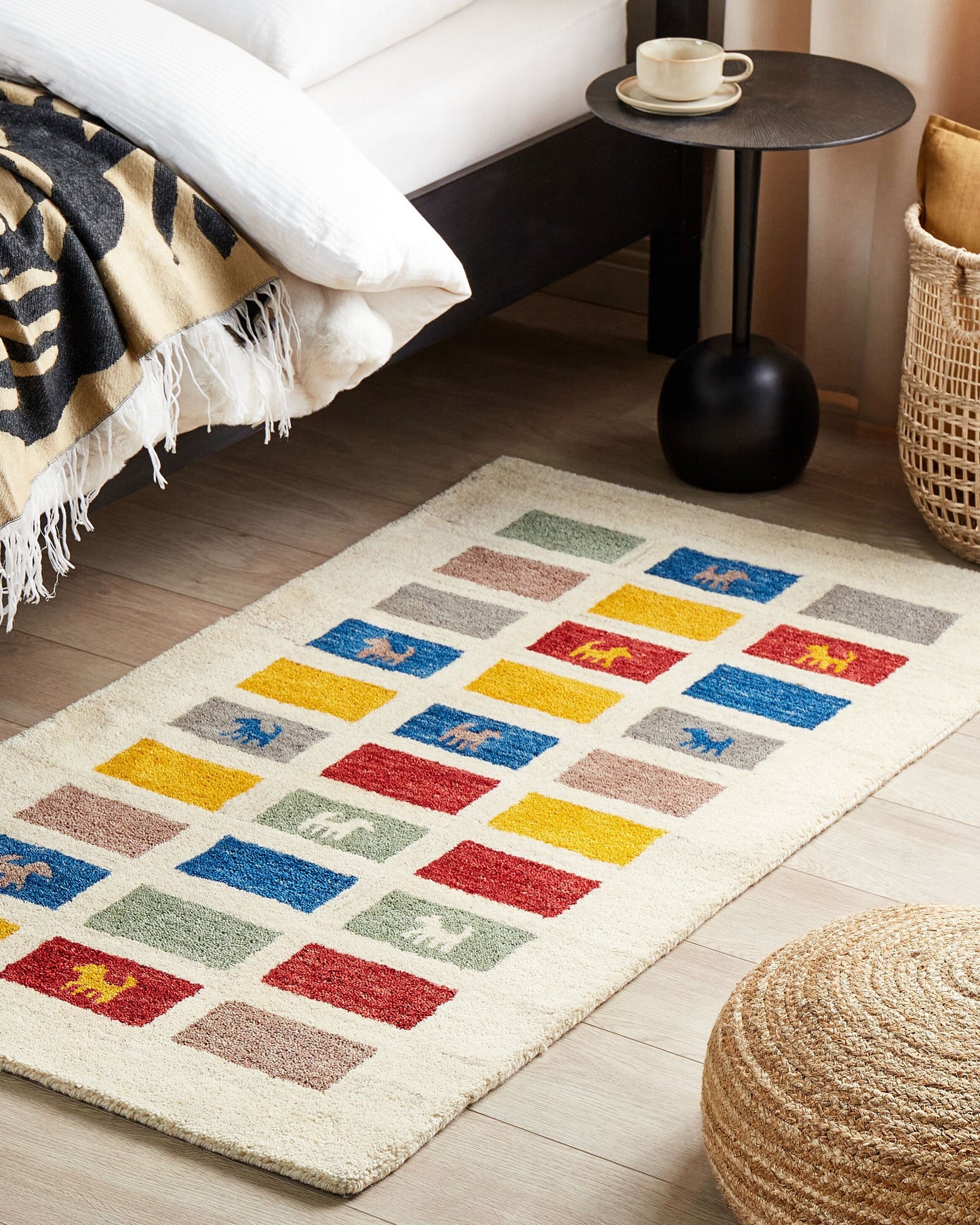 Gabbeh Teppich Wolle mehrfarbig 80 x 150 cm Hochflor MURATLI