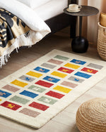 Gabbeh Teppich Wolle mehrfarbig 80 x 150 cm Hochflor MURATLI