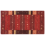 Gabbeh Teppich Wolle rot 80 x 150 cm Hochflor SINANLI