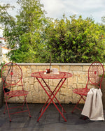 Gartenstuhl 2er Set SCARIO Metall Rot