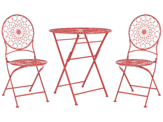 Bistro Set klappbar SCARIO Metall Rot