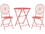 Bistro Set klappbar SCARIO Metall Rot