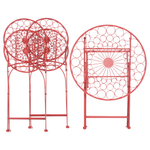 Bistro Set klappbar SCARIO Metall Rot
