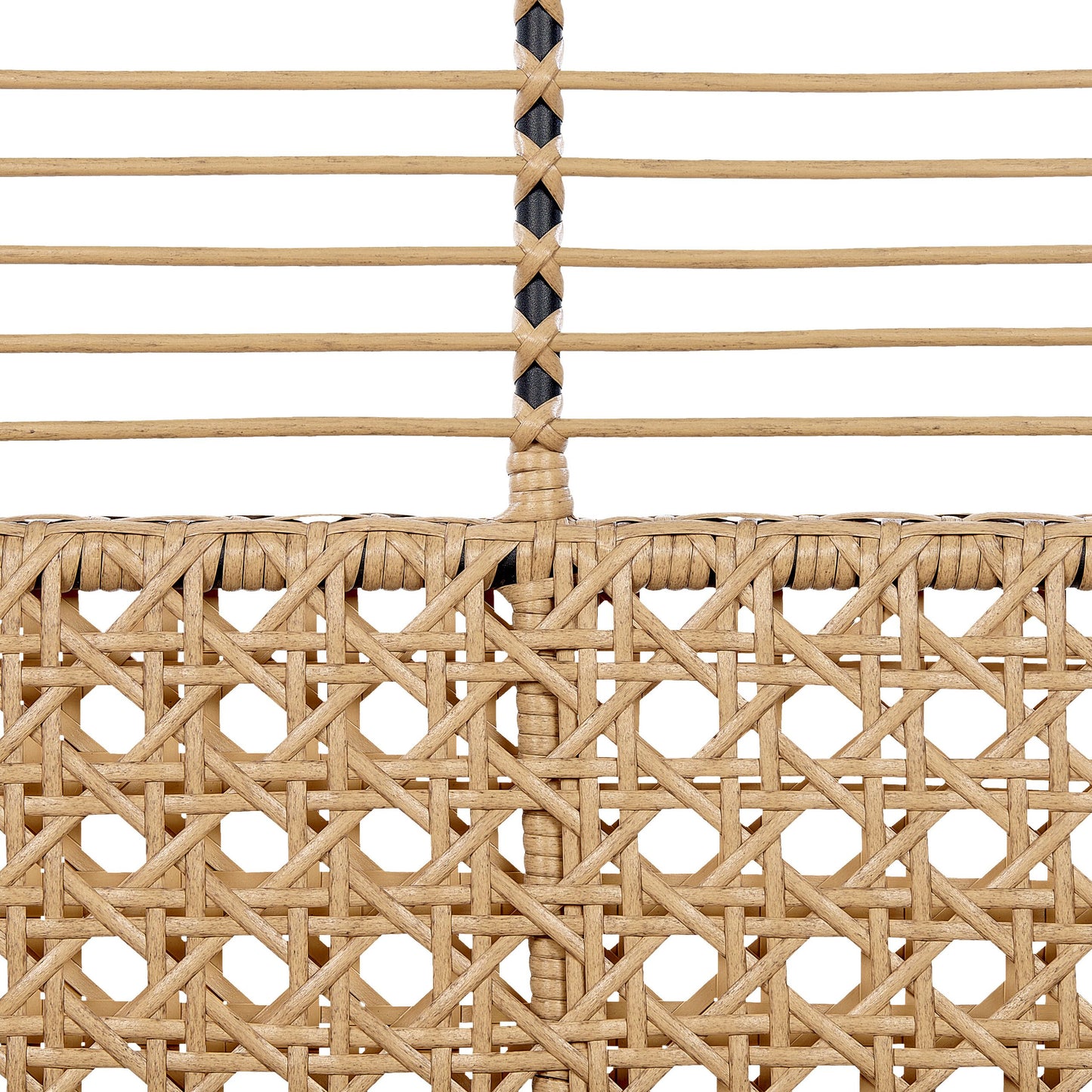 Gartensofa 2-Sitzer PRATELLO Polyrattan Naturfarben