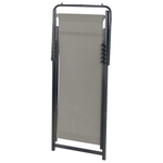 Liegestuhl Aluminium schwarz Textilbespannung grau LOCRI II