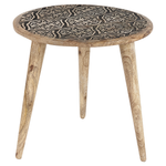 Beistelltisch 2er Set Mangoholz hellbraun rund SHARMA