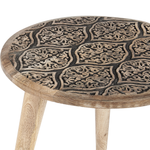 Beistelltisch 2er Set Mangoholz hellbraun rund SHARMA