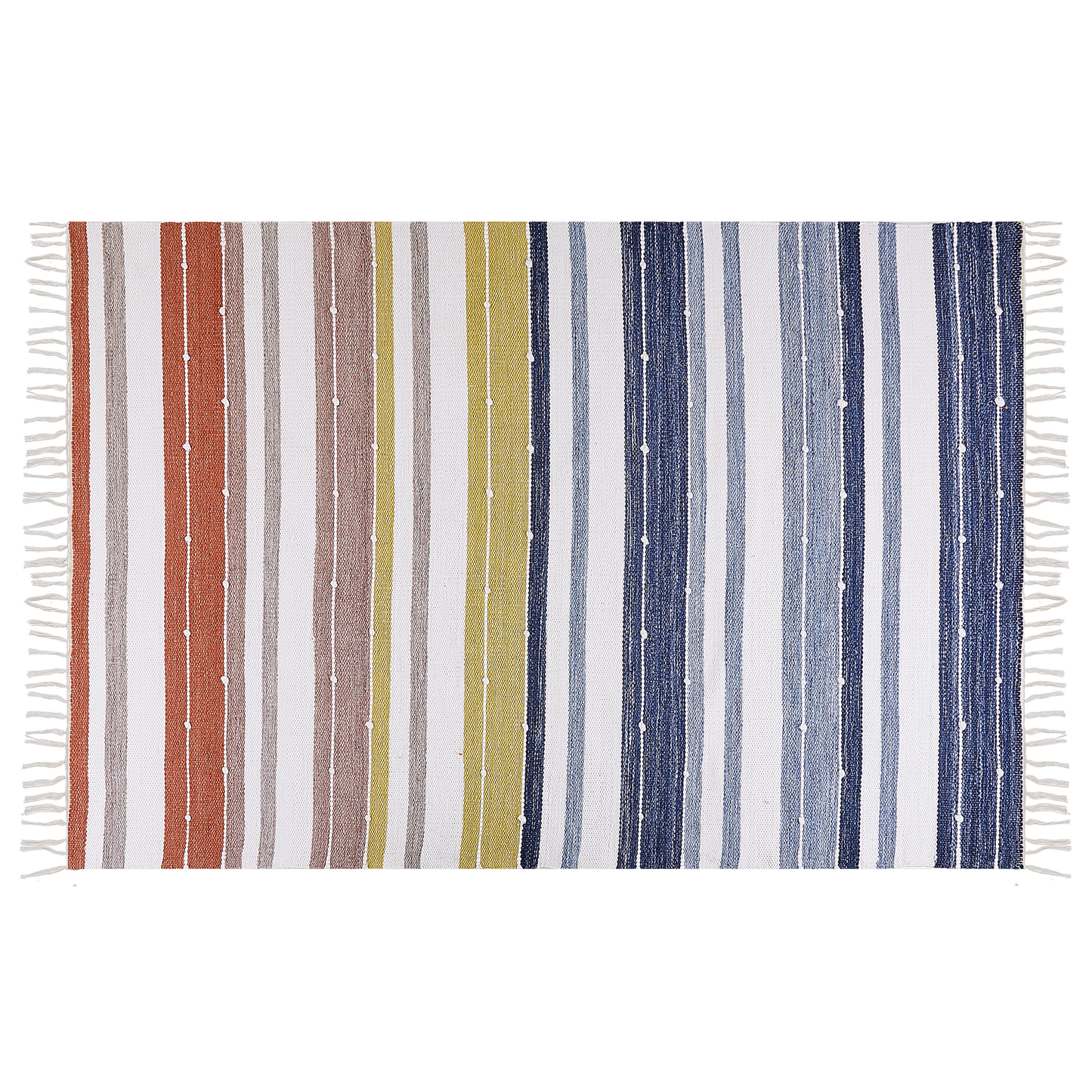 Outdoor Teppich mehrfarbig 160 x 230 cm Streifenmuster Kurzflor TOZAKLI