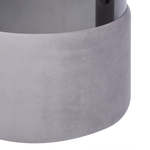 Pouf mit Stauraum Samtstoff hellgrau 2er Set DORIS