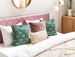 Dekokissen 2er Set YUZURI Samtstoff 45 x 45 cm Smaragdgrün Tiermuster