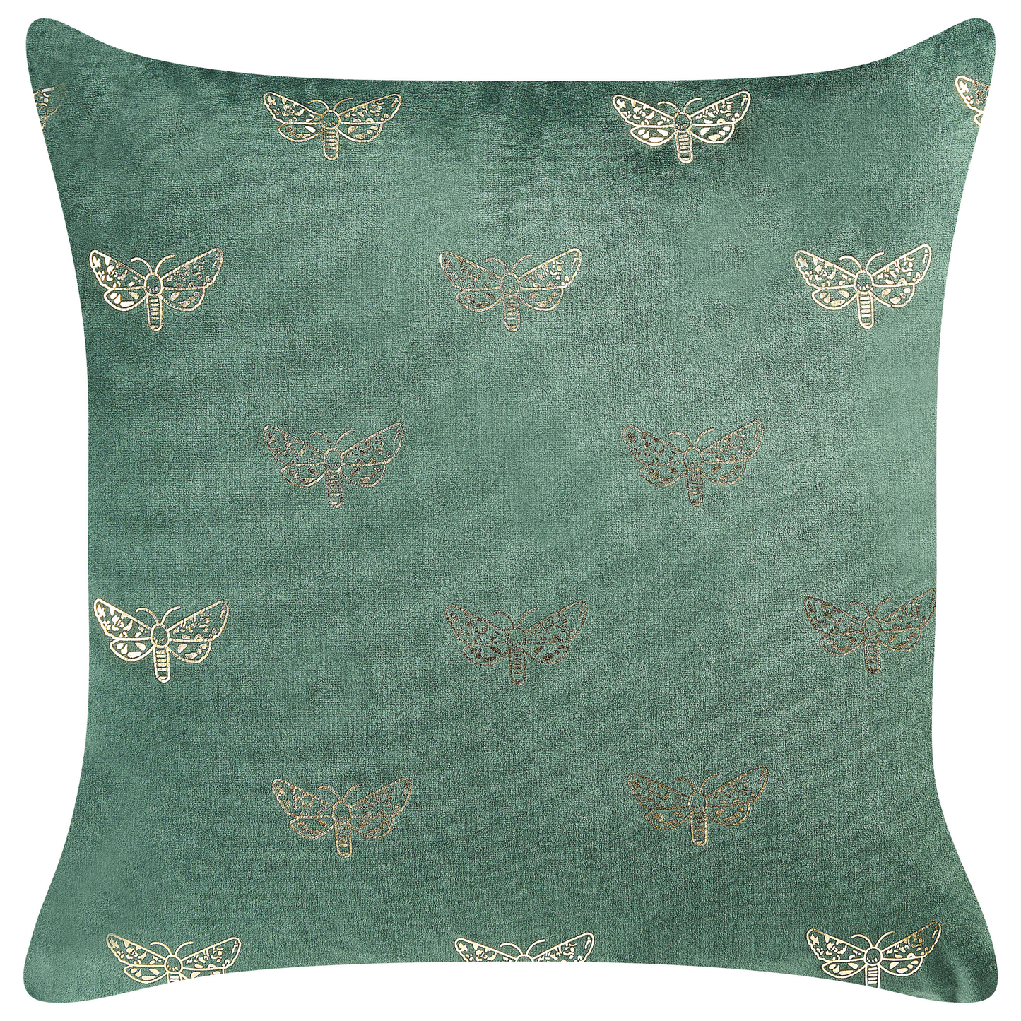 Dekokissen 2er Set YUZURI Samtstoff 45 x 45 cm Smaragdgrün Tiermuster