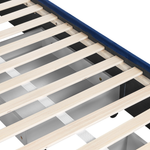 Bett mit Schubladen Samtstoff LIEVIN 140 x 200 cm Marineblau