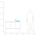 Neonlicht LED Dekofigur blau Hundeform 20 cm FRANCIS