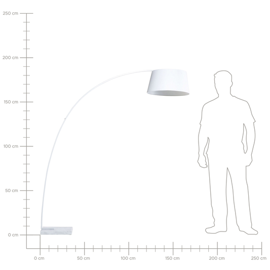 Stehlampe BENUE Metall Weiss