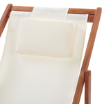 Liegestuhl Akazienholz dunkelbraun 2er Set mit 2 Ersatzstoffbezügen (mehrere Varianten zur Auswahl) AVELLINO
