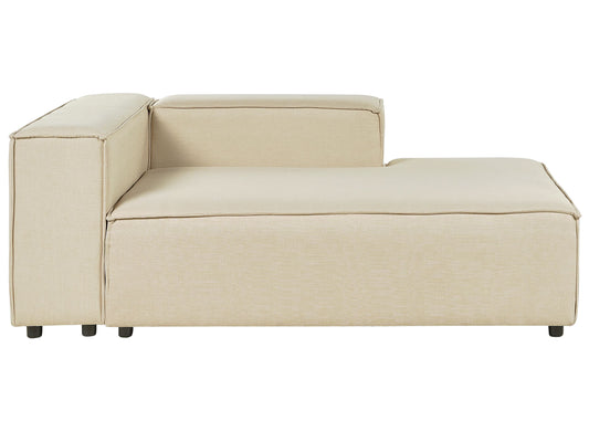 Chaiselongue Leinen beige linksseitig APRICA