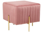 Pouf rosa Samtstoff 45 x 45 cm DAYTON