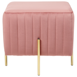Pouf rosa Samtstoff 45 x 45 cm DAYTON