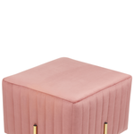 Pouf rosa Samtstoff 45 x 45 cm DAYTON
