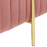 Pouf rosa Samtstoff 45 x 45 cm DAYTON