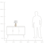 Tischlampe aus Keramik Beige OZAMA