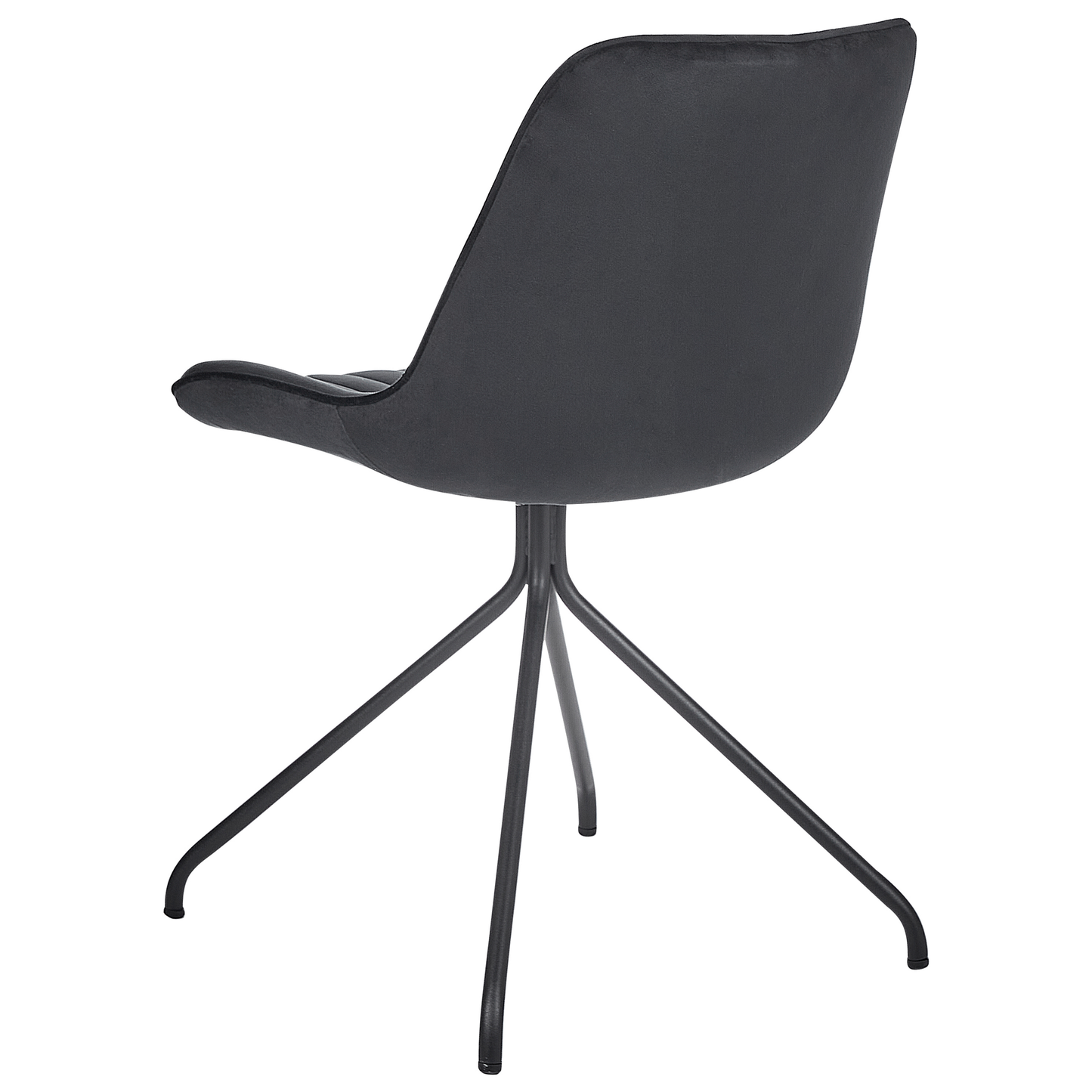 Esszimmerstuhl 2er Set NAVASOTA Samtstoff Schwarz