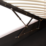 Bett mit Stauraum Samtstoff METZ 90 x 200 cm Pastellrosa