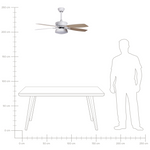 Deckenventilator mit Licht LOGAN mit Fernbedienung Weiss