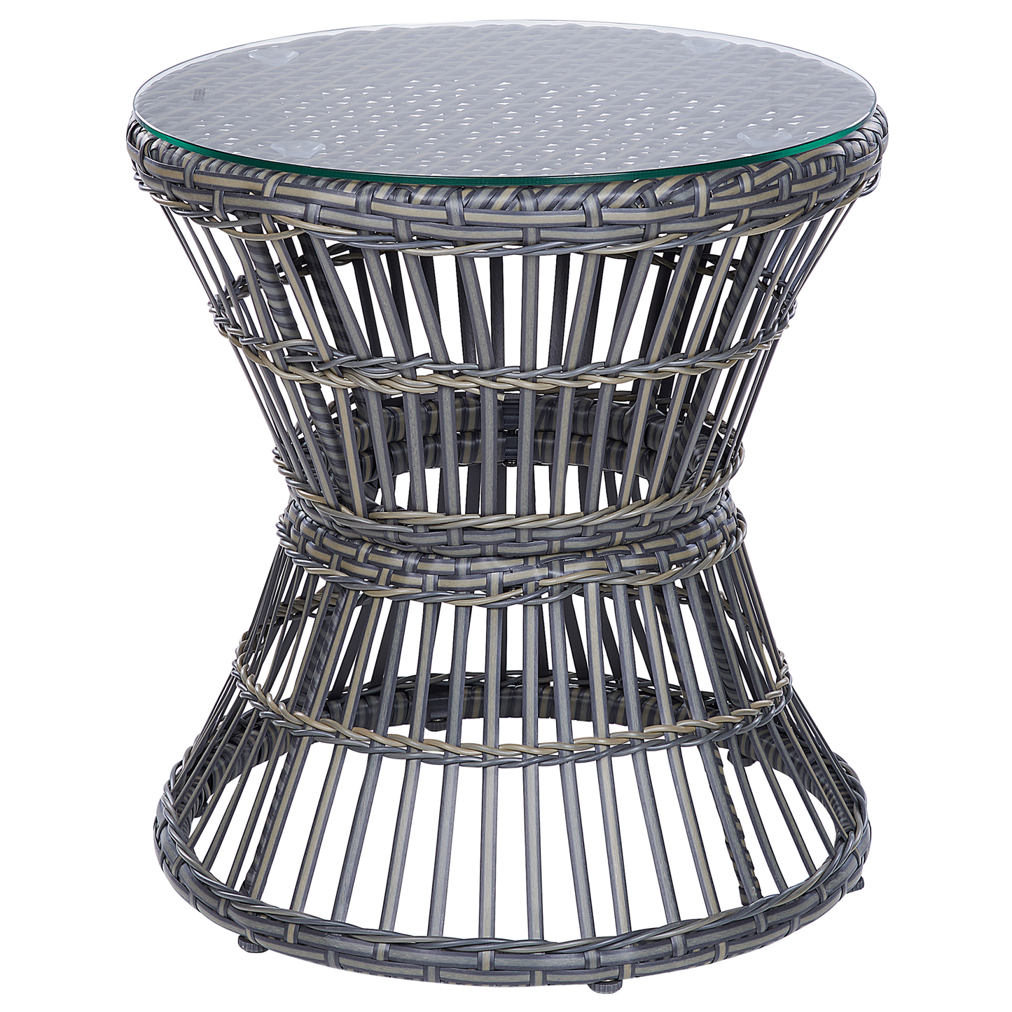 Bistro Set inkl. Kissen MESYNA Polyrattan Taupe