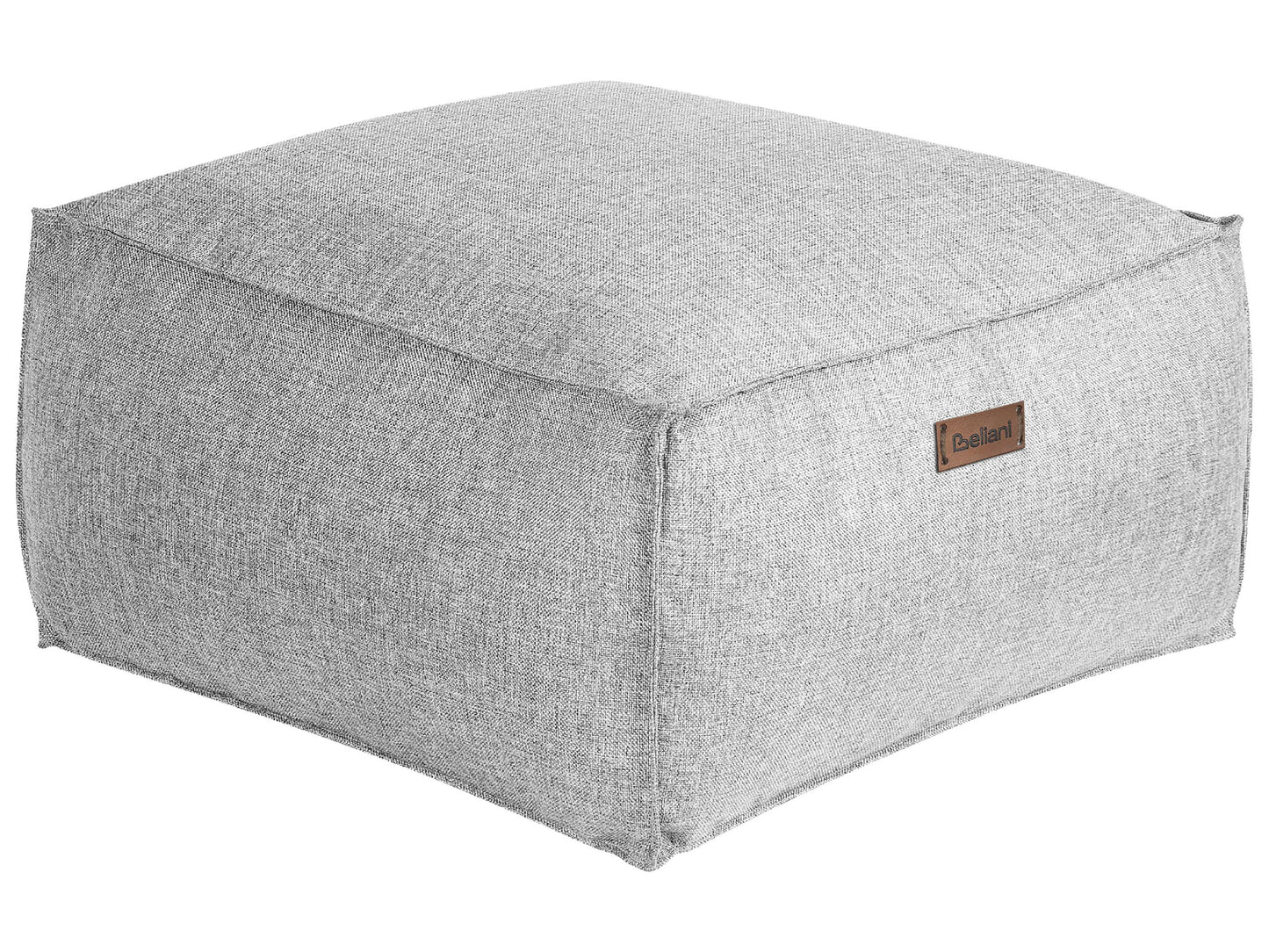 Pouf Leinenoptik grau 50 x 50 x 30 cm MUKKI