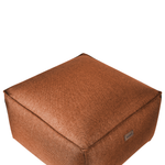 Pouf Leinenoptik goldbraun 50 x 50 x 30 cm MUKKI