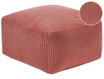 Pouf Cord hellrot 50 x 50 x 30 cm MUKKI