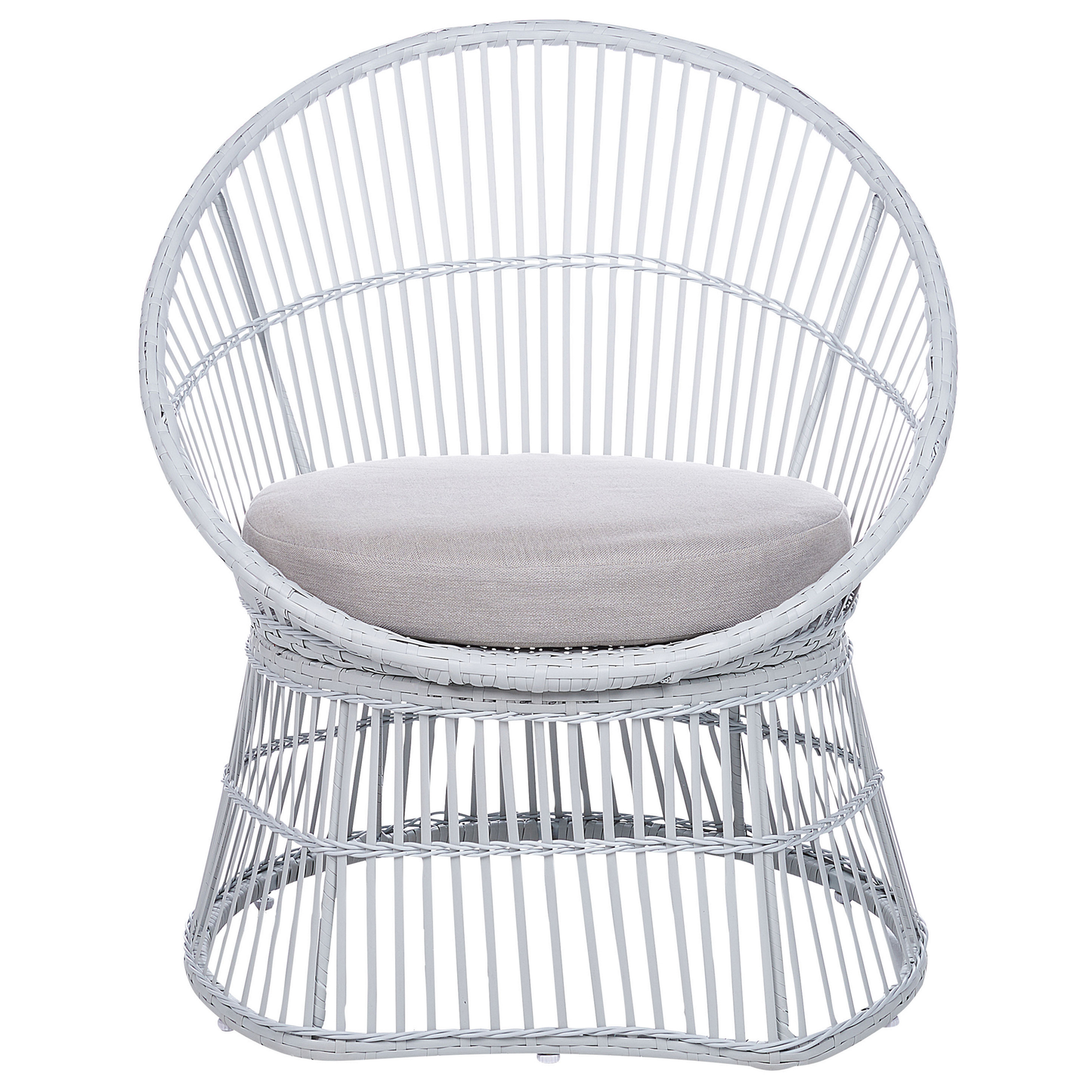Bistro Set inkl. Kissen MESYNA Polyrattan Weiss