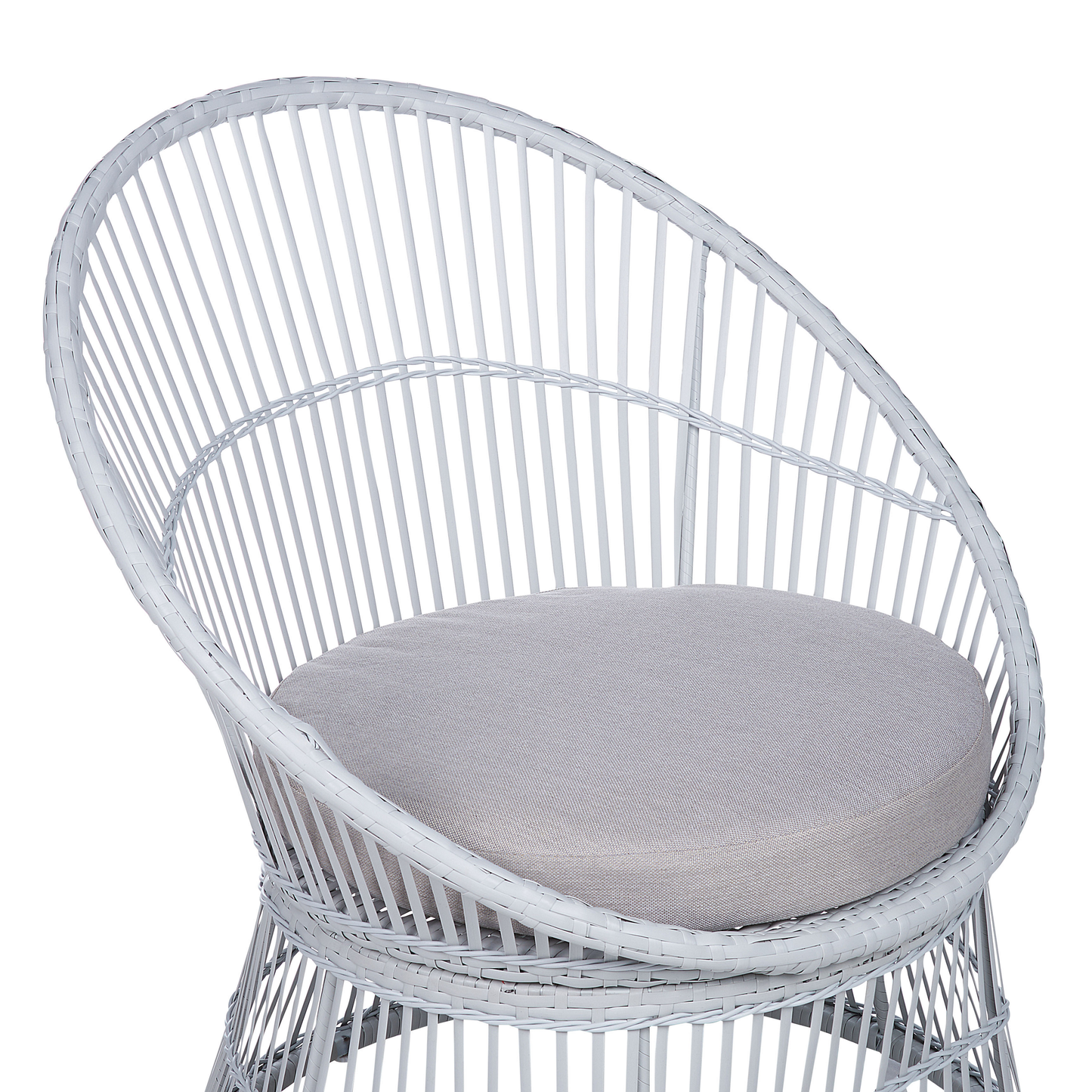 Bistro Set inkl. Kissen MESYNA Polyrattan Weiss