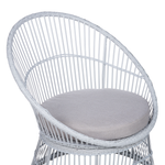 Bistro Set inkl. Kissen MESYNA Polyrattan Weiss
