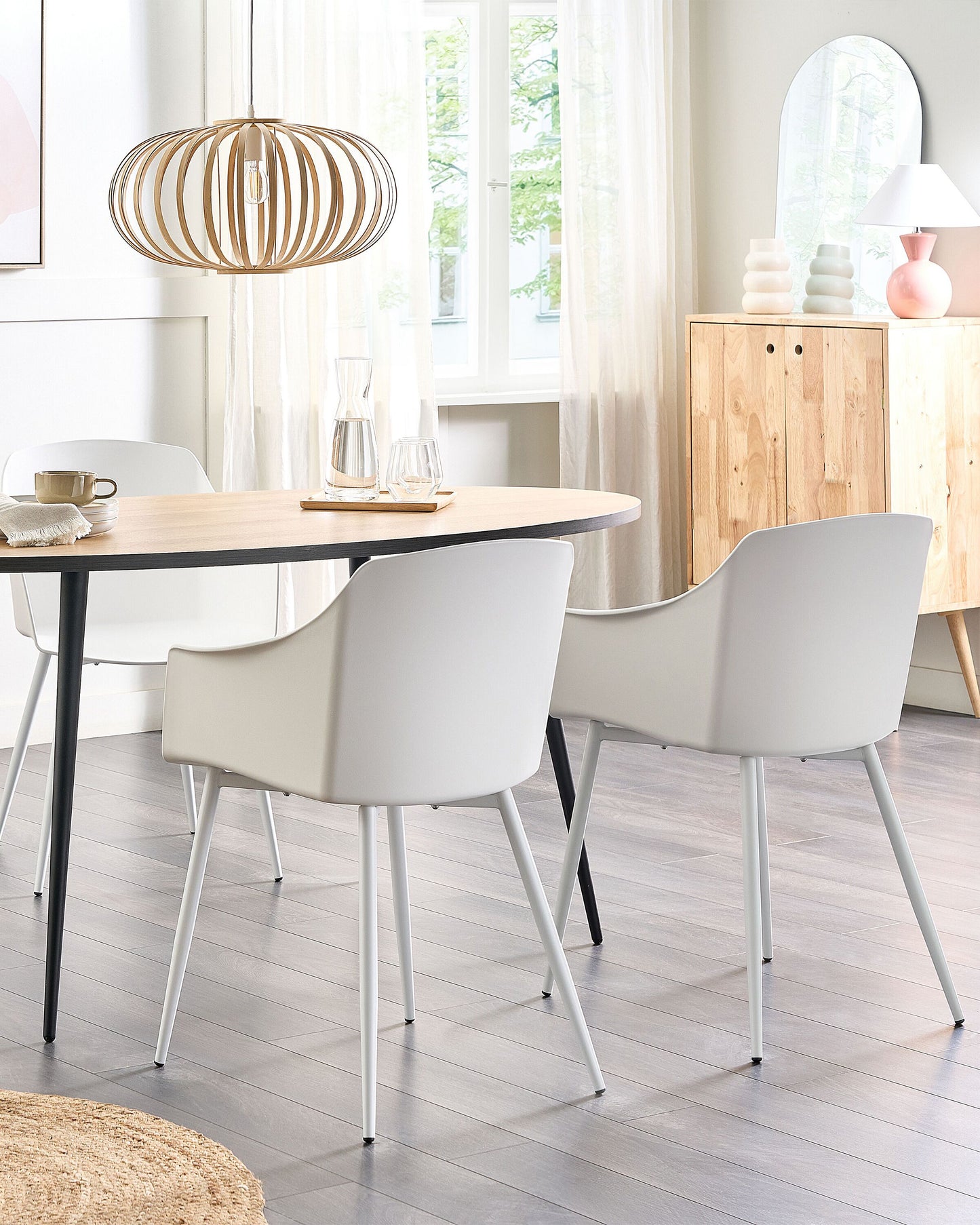 Esszimmerstuhl 2er Set FONDA Weiss