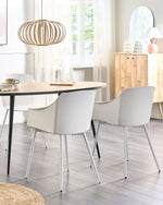 Esszimmerstuhl 2er Set FONDA Weiss