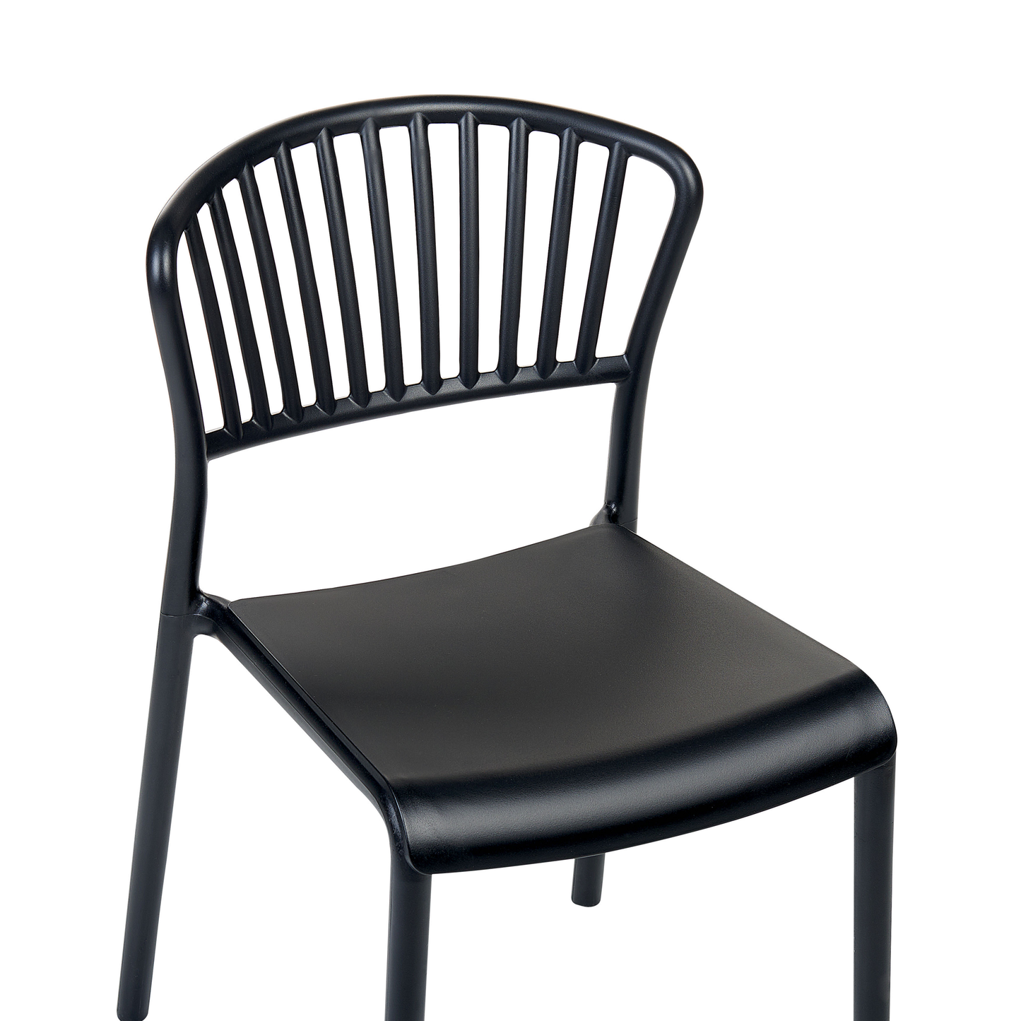 Gartenstuhl 4er Set GELA Schwarz
