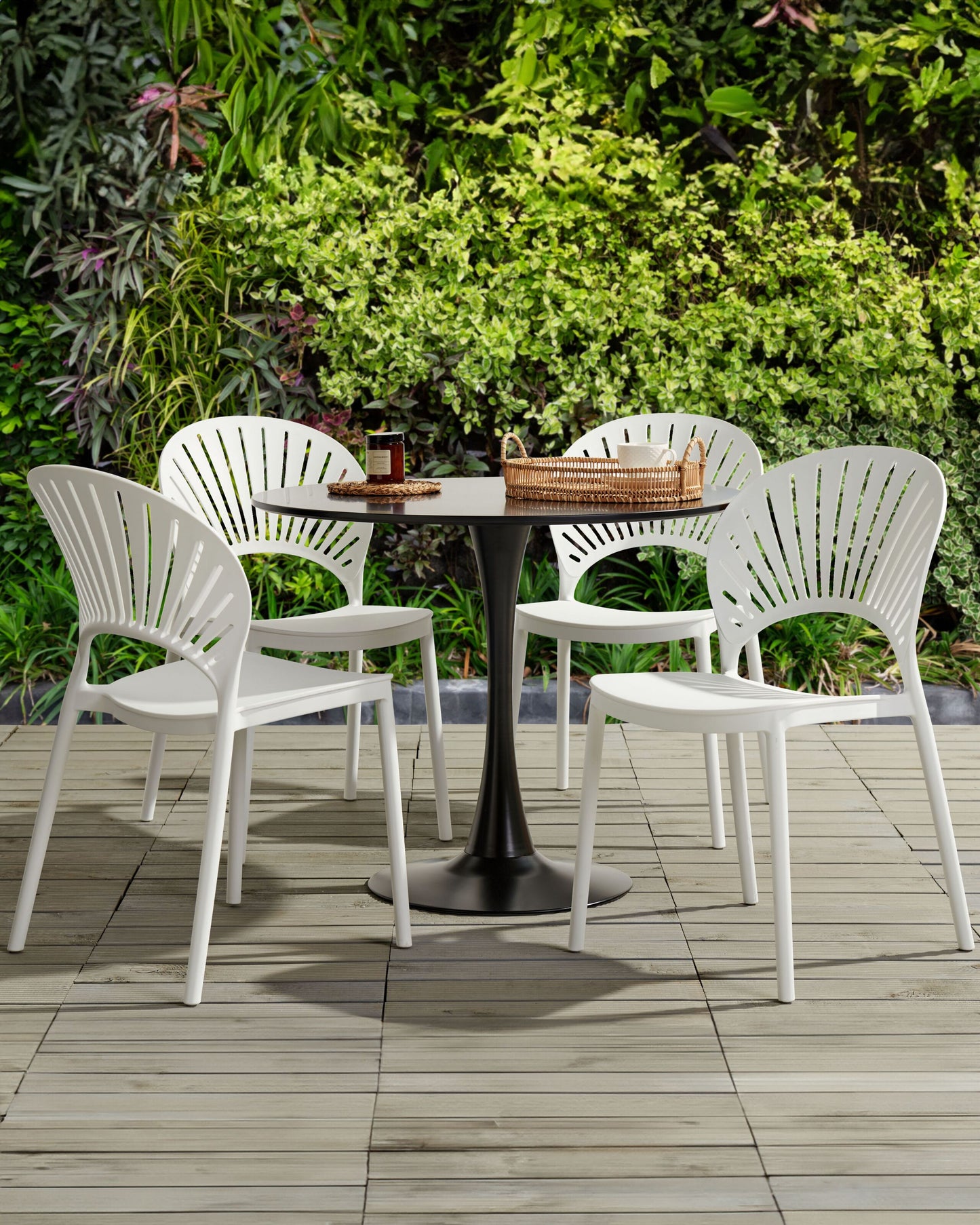 Gartenstuhl 4er Set OSTIA Weiss