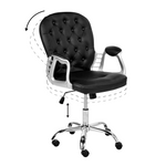 Bürostuhl drehbar PRINCESS Kunstleder Schwarz