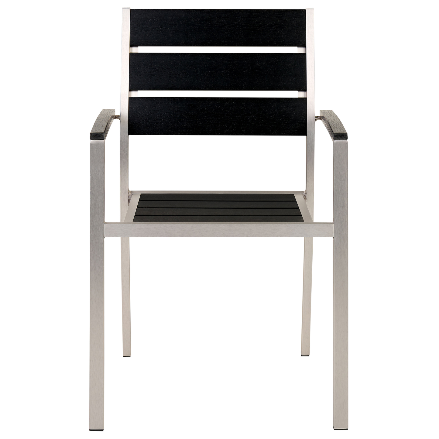 Gartenmöbel Set 6-Sitzer VERNIO Schwarz / Silber