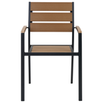 Gartenstuhl 6er Set VERNIO Braun / Schwarz