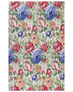 Teppich Baumwolle mehrfarbig 140 x 200 cm Blumenmuster Kurzflor FARWAN