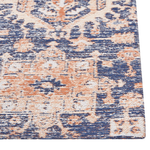 Teppich Baumwolle blau / rot 200 x 300 cm orientalisches Muster Kurzflor KURIN
