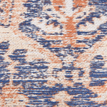 Teppich Baumwolle blau / rot 200 x 300 cm orientalisches Muster Kurzflor KURIN