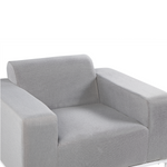 Gartensessel 2er Set ROVIGO Stoff Hellgrau